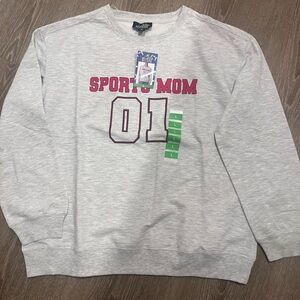 Kids Sports Mom Gray Sweatshirt
